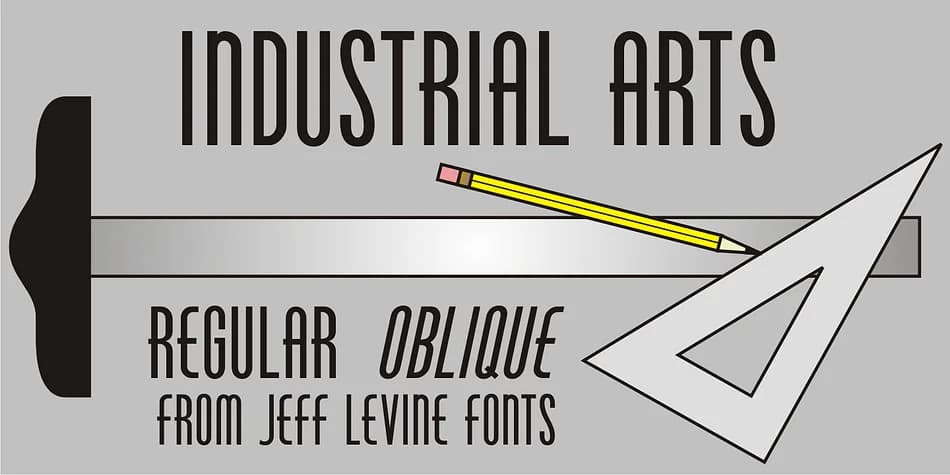 INDUSTRIAL ARTS JNL by Jeff Levine Fonts — Decorative Font