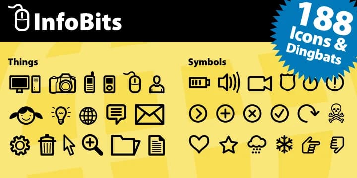 InfoBits by Fonthead Design — Dingbats Font