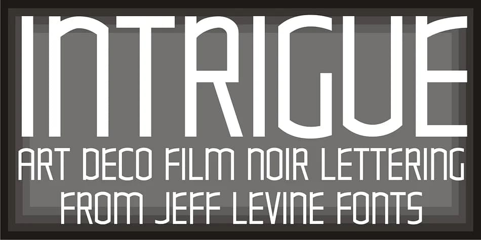 INTRIGUE JNL by Jeff Levine Fonts — Decorative Font
