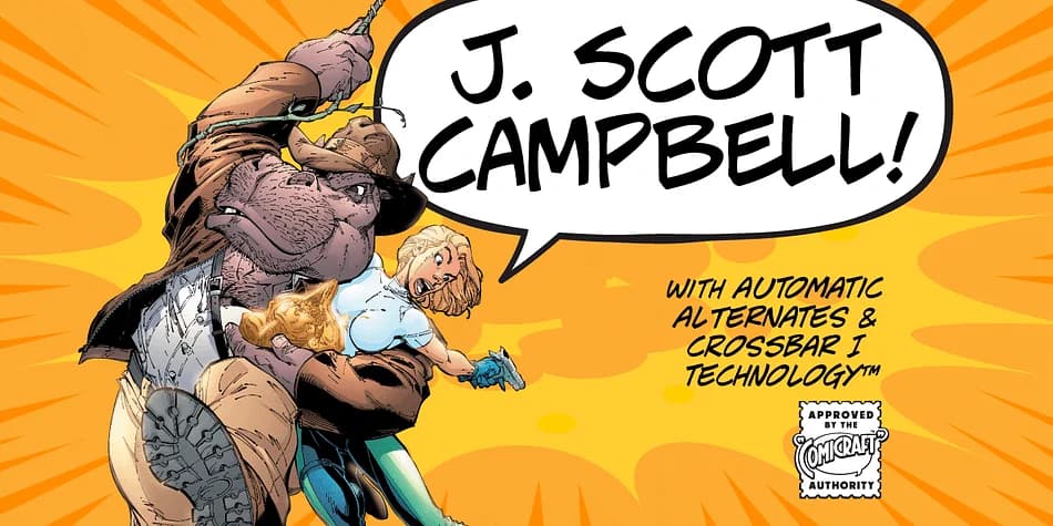 J. Scott Campbell by Comicraft — Decorative Font
