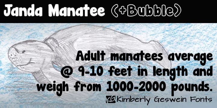 Janda Manatee by Kimberly Geswein Fonts — Decorative Font