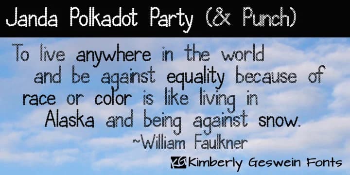 Janda Polkadot by Kimberly Geswein Fonts — Display Font