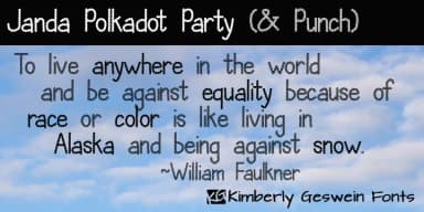 Janda Polkadot by Kimberly Geswein Fonts — Display Font — thumbnail 1