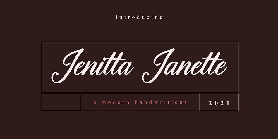 Jenitta Janette by NT Creator — Script Handwritten Font — preview 1