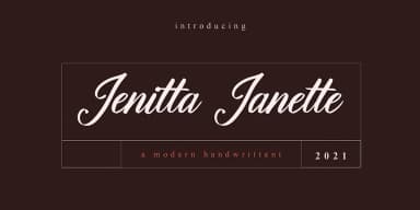 Jenitta Janette by NT Creator — Script Handwritten Font — thumbnail 1