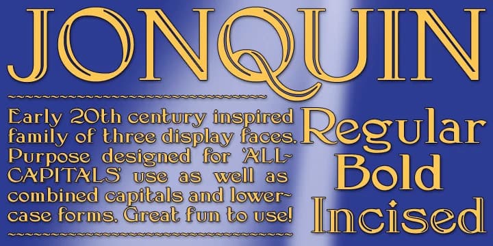 Jonquin by Greater Albion Typefounders — Decorative Font