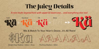 Juicy by Positype — Decorative Font — thumbnail 3