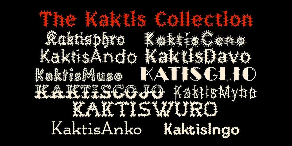 Kaktis by Ingrimayne Type — Decorative Font — preview 1