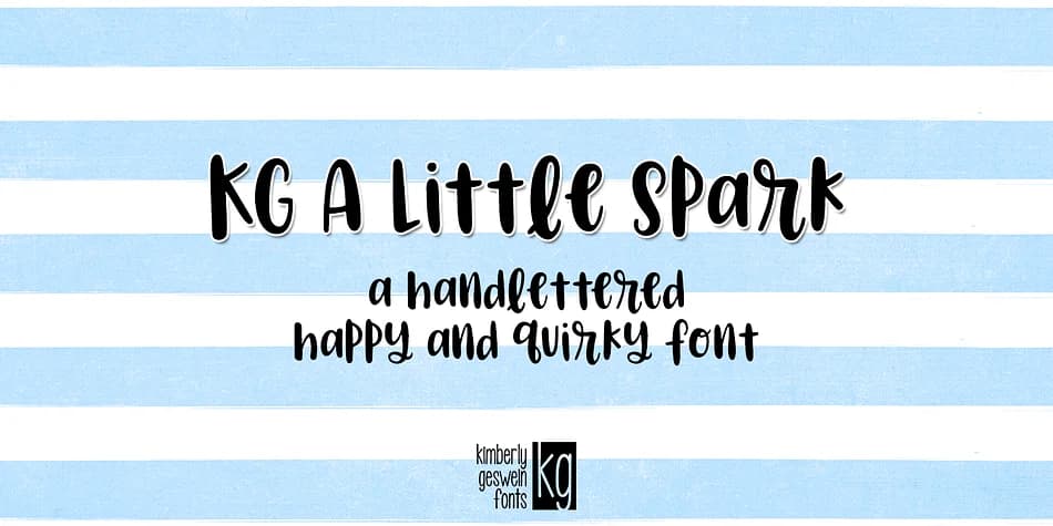 KG A Little Spark by Kimberly Geswein Fonts — Display Font — preview 1