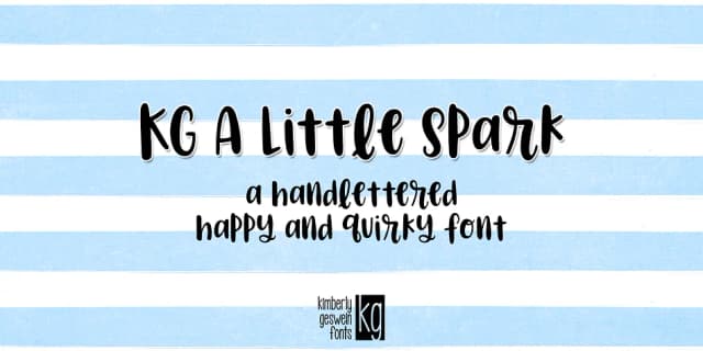 KG A Little Spark by Kimberly Geswein Fonts — Display Font