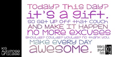 KG Adipose Unicase by Kimberly Geswein Fonts — Decorative Font — thumbnail 1