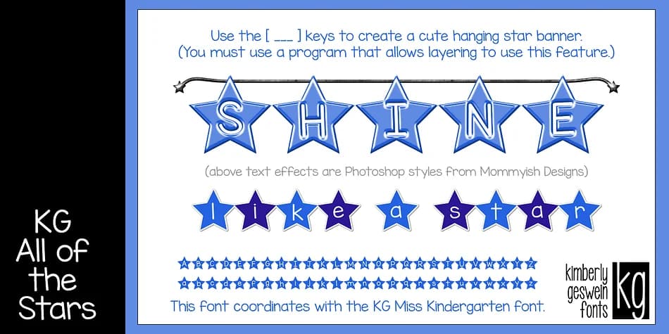 KG All of the Stars by Kimberly Geswein Fonts — Dingbats Font