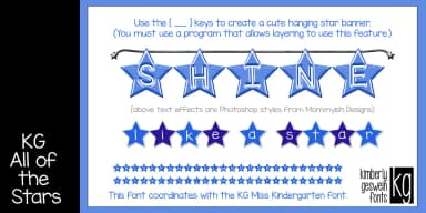 KG All of the Stars by Kimberly Geswein Fonts — Dingbats Font — thumbnail 1