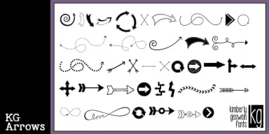KG Arrows by Kimberly Geswein Fonts — Dingbats Font — thumbnail 1