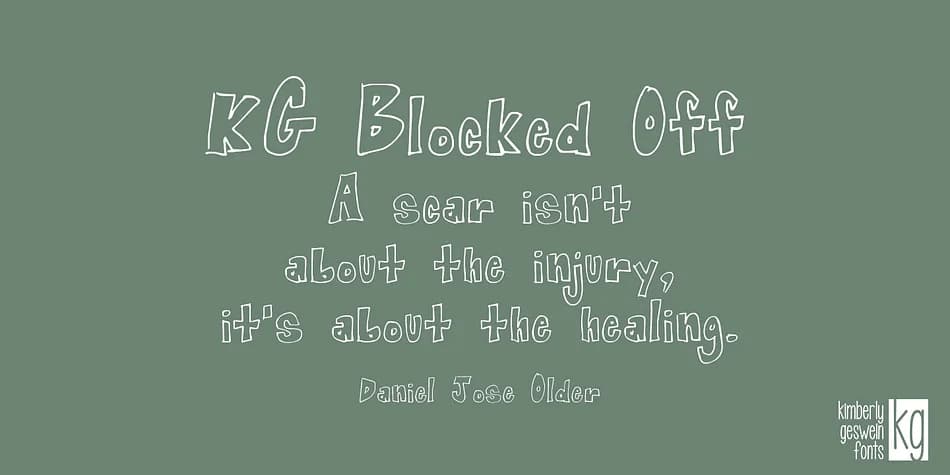 KG Blocked Off by Kimberly Geswein Fonts — Display Font