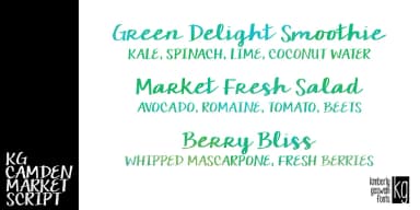 KG Camden Market Script by Kimberly Geswein Fonts — Script Handwritten Font — thumbnail 1