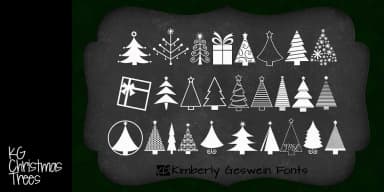 KG Christmas Trees by Kimberly Geswein Fonts — Dingbats Font — thumbnail 1