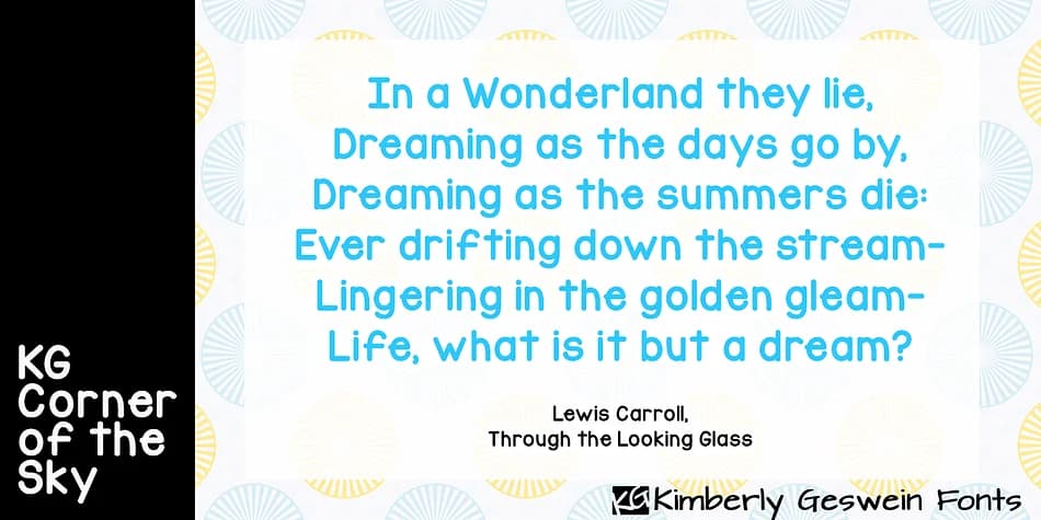 KG Corner of the Sky by Kimberly Geswein Fonts — Decorative Font