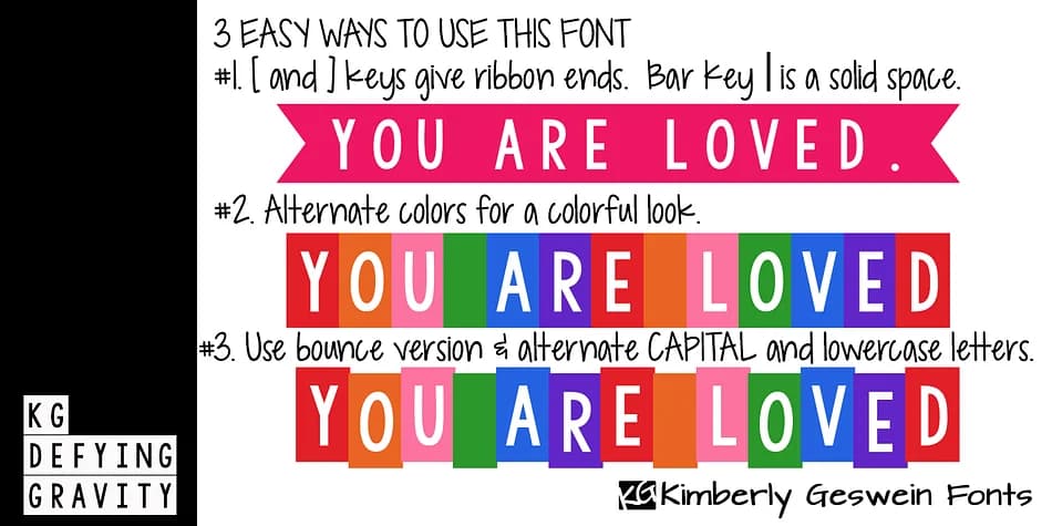 KG Defying Gravity by Kimberly Geswein Fonts — Dingbats Font