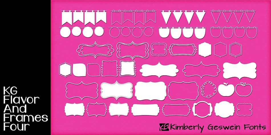 KG Flavor And Frames Four by Kimberly Geswein Fonts — Dingbats Font