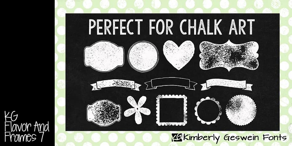 KG Flavor And Frames Seven by Kimberly Geswein Fonts — Dingbats Font