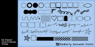 KG Flavor and Frames Three by Kimberly Geswein Fonts — Dingbats Font — thumbnail 1