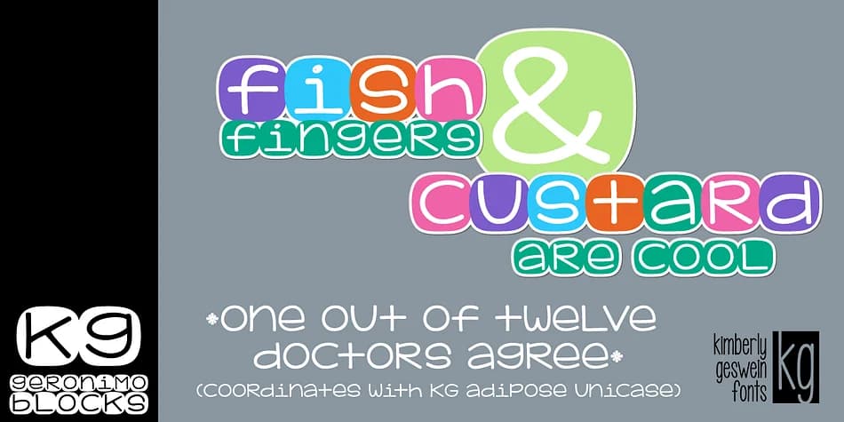 KG Geronimo Blocks by Kimberly Geswein Fonts — Dingbats Font