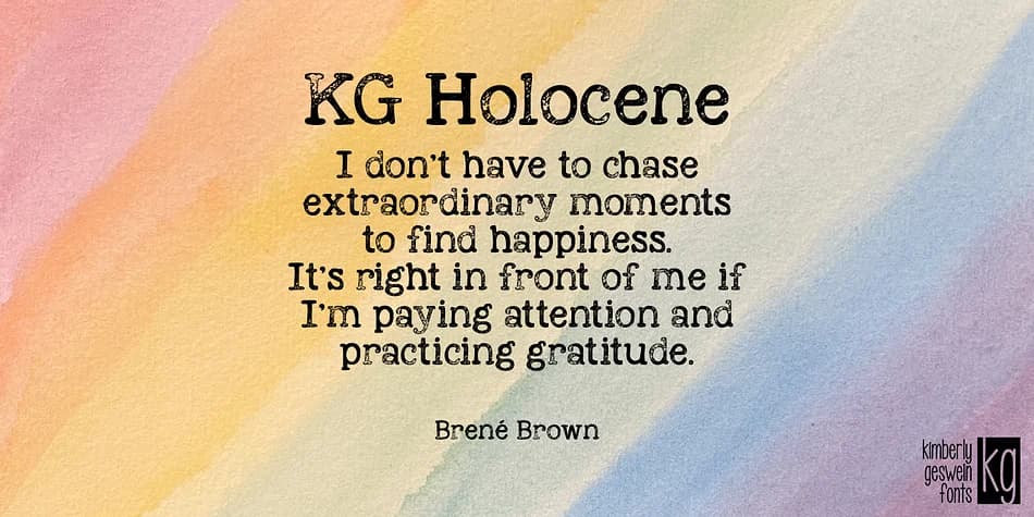 KG Holocene by Kimberly Geswein Fonts — Display Font