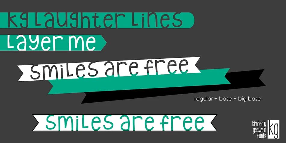 KG Laughter Lines by Kimberly Geswein Fonts — Dingbats Font