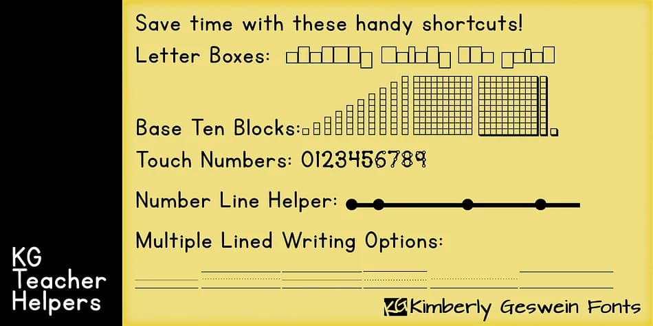 KG Teacher Helpers by Kimberly Geswein Fonts — Dingbats Font