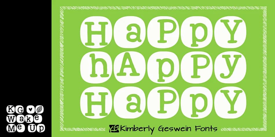 KG Wake Me Up by Kimberly Geswein Fonts — Dingbats Font