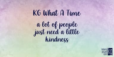 KG What A Time by Kimberly Geswein Fonts — Display Font — thumbnail 1