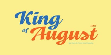 King of August by Tour de Force Font Foundry — Script Handwritten Font — thumbnail 1