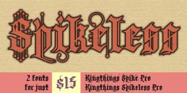 Kingthings Spike Pro by CheapProFonts — Blackletter Font — thumbnail 5