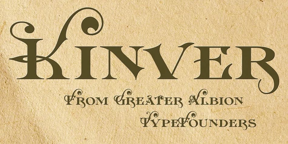 Kinver by Greater Albion Typefounders — Decorative Font