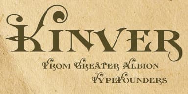 Kinver by Greater Albion Typefounders — Decorative Font — thumbnail 1