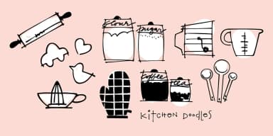 Kitchen Doodles by Outside the Line — Dingbats Font — thumbnail 1