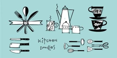 Kitchen Doodles by Outside the Line — Dingbats Font — thumbnail 3