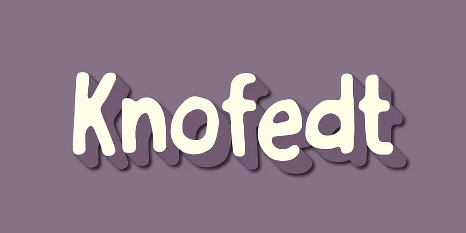 Knofedt by Pizzadude.dk — Decorative Font