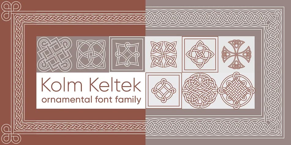Kolm Keltek by 2D Typo — Dingbats Font — preview 1