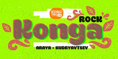 Konga Rock by Rodrigo Typo — Decorative Font — thumbnail 2