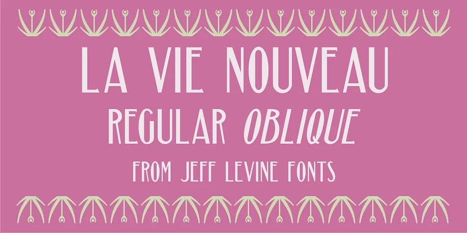 LA VIE NOUVEAU JNL by Jeff Levine Fonts — Decorative Font