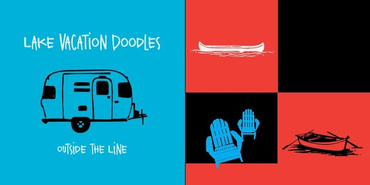 Lake Vacation Doodles by Outside the Line — Dingbats Font