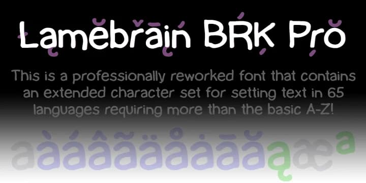 Lamebrain BRK Pro by CheapProFonts — Decorative Font