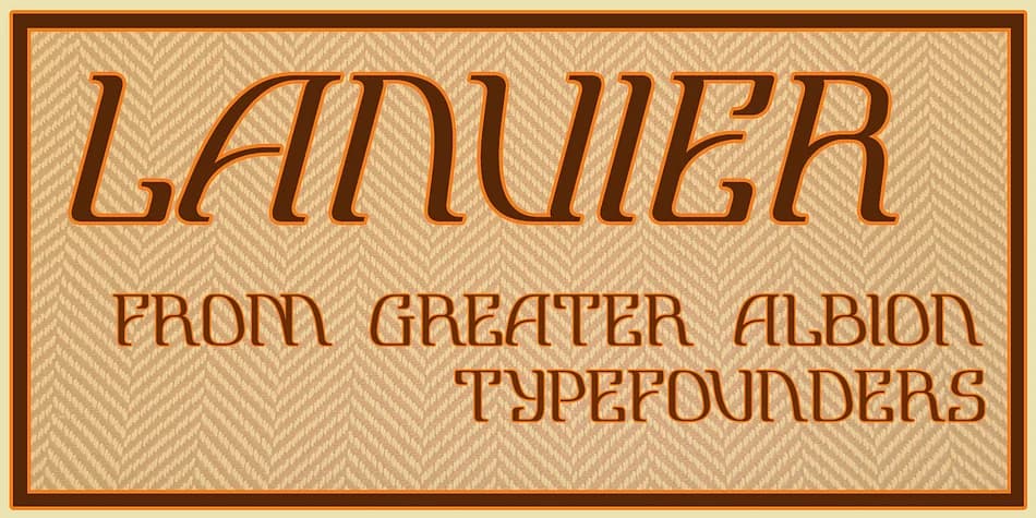 LANVIER by Greater Albion Typefounders — Decorative Font