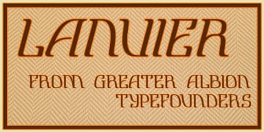 LANVIER by Greater Albion Typefounders — Decorative Font — thumbnail 1
