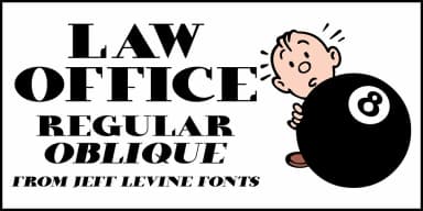 LAW OFFICE JNL by Jeff Levine Fonts — Decorative Font — thumbnail 1