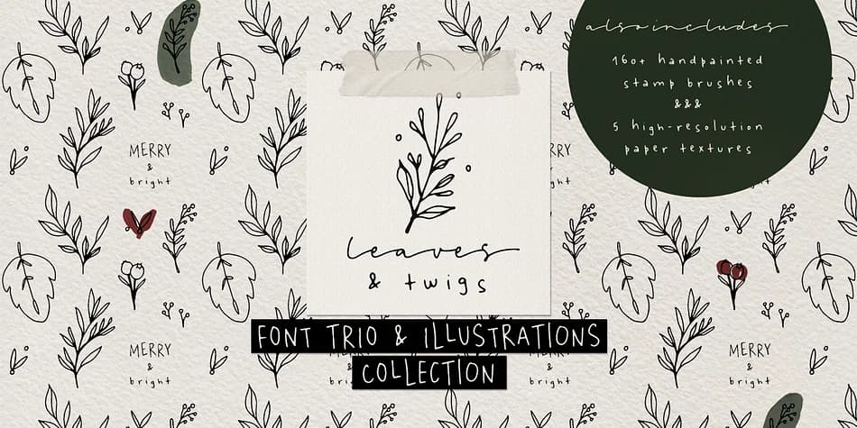 Leaves and Twigs by Ana's Fonts — Dingbats Font