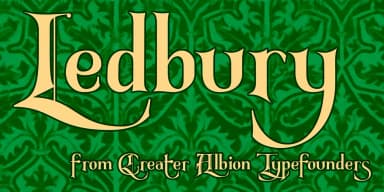 Ledbury by Greater Albion Typefounders — Blackletter Font — thumbnail 1