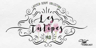 Les Tulipes Pro by Fontforecast — Dingbats Font — thumbnail 1